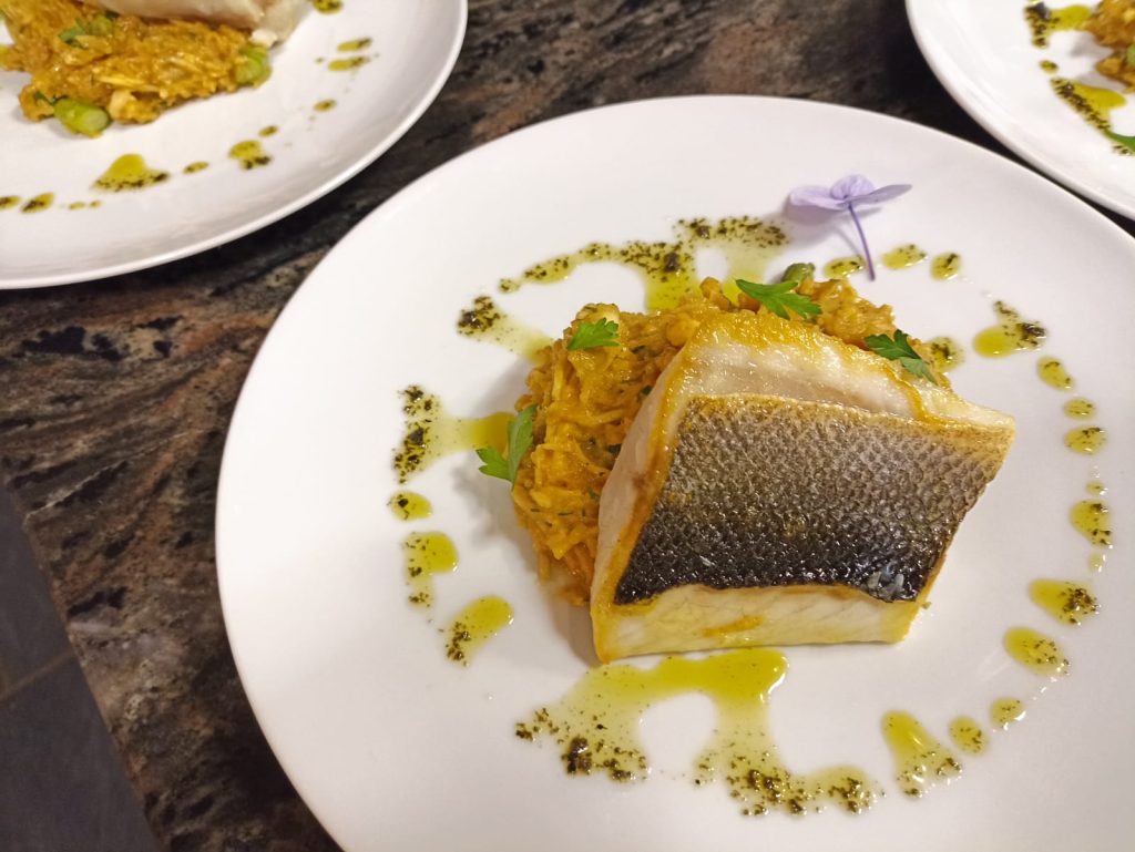 Lombo de robalo braseado